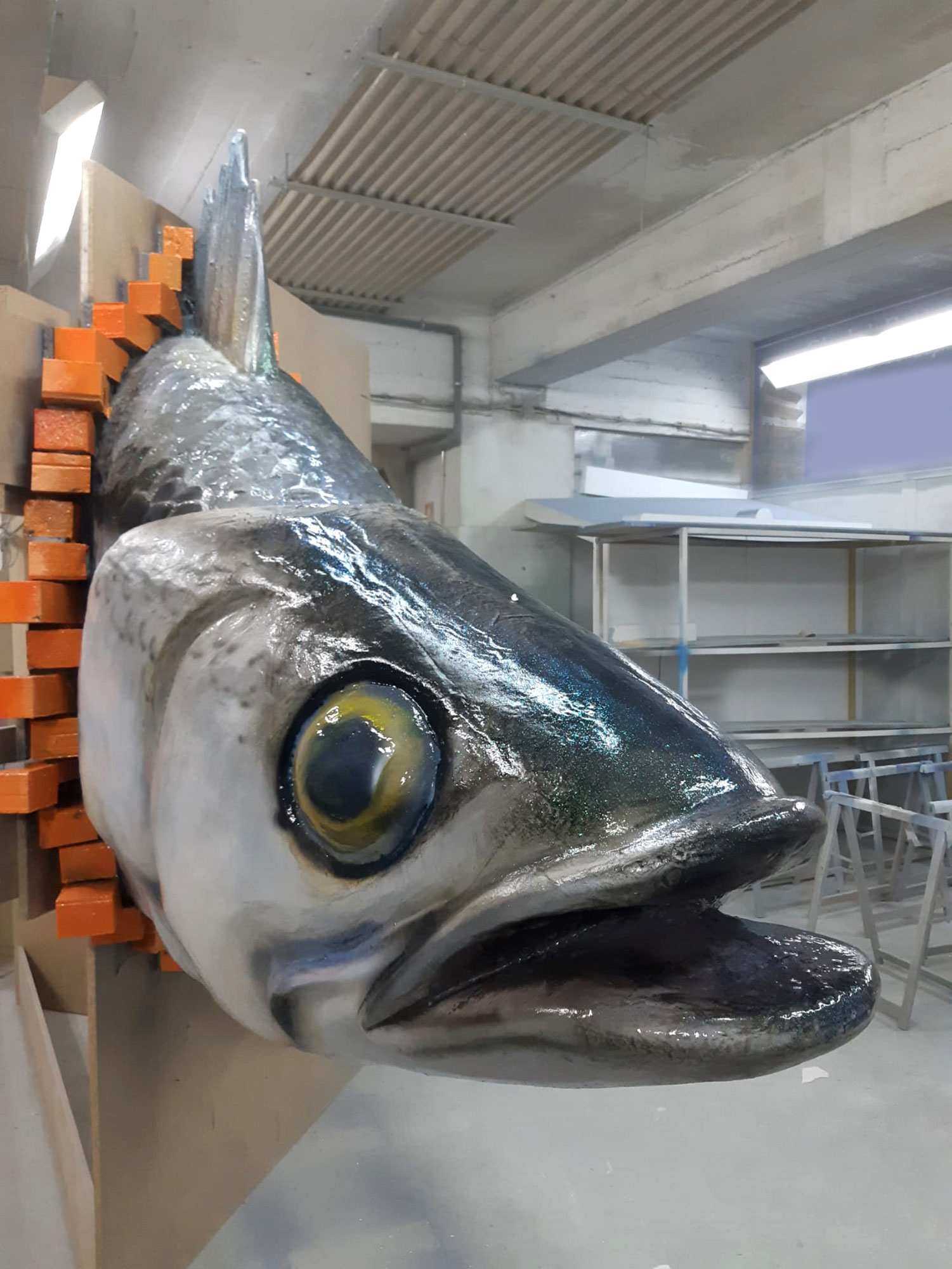 Peixe para fachada realizado por LetrasEsferovite.pt