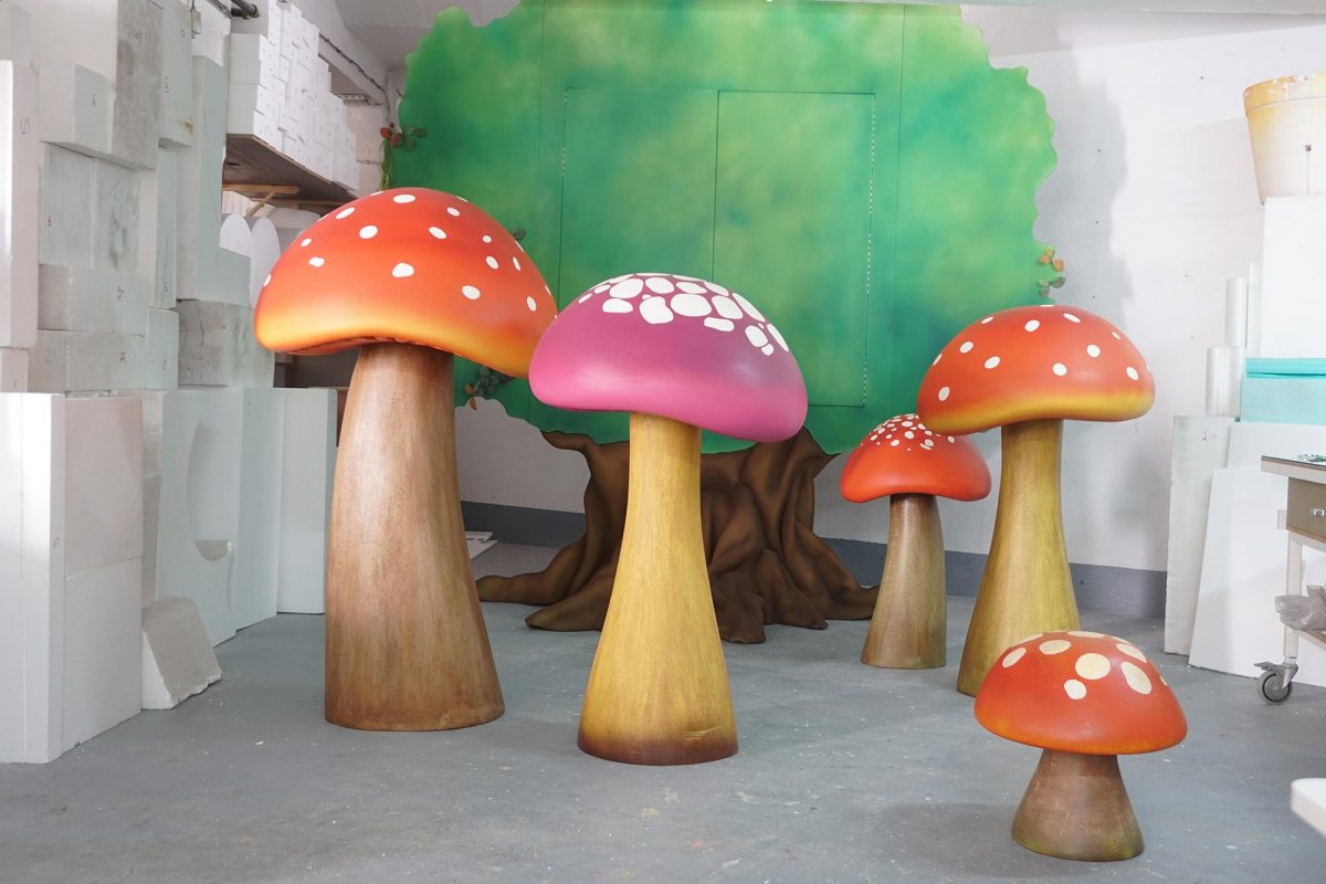 Cogumelos em esferovite - LetrasEsferovite.pt